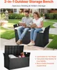 Ławka ogrodowa PE Rattan 90 Gal Deck Box Wodoodporne Podgląd zdjęcia produktu 2