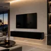 Makika TV lowboard / TV table - Nero lucido Anteprima dell’immagine prodotto 7