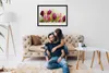 Bild 70x50 MDF-Rahmen Wandkunst Tulpen Blumen Natur Wiese Produktbild-Vorschau 2