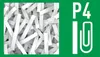 A close-up of shredded paper on the left and marketing text and symbols on the right, against a green background. Voir les images du produit