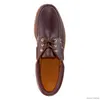 A top-down view of a burgundy leather boat shoe. Anteprima dell’immagine prodotto