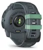 The back of a smartwatch with a heart rate sensor and strap. Voir les images du produit