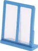 A blue filter for a dryer, shown standing upright against a white background. Produktbild-Vorschau
