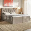 MOTIVENA Aspen Boxspringbett 180x200 Beige Samt (Jasmine Produktbild-Vorschau 1