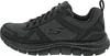 A side view of a black Skechers sneaker. Voir les images du produit