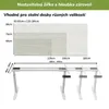 Diagram illustrating adjustable desk dimensions and frame. Náhled obrázku produktu