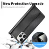 Hülle für iPhone 15 Pro Kohlefaser Leder Brieftasche Produktbild-Vorschau 8