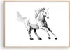 Gerahmtes Poster - Rahmen in heller Eiche - Pferd Galopp Produktbild-Vorschau 1