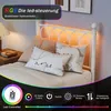 MODFU Kovový rám postele 90x200 cm s LED a USB, jednolůžko Náhled obrázku produktu 3