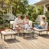 Outsunny Polyrattan Gartenmöbel Set 5-teilig Lounge Set mit Produktbild-Vorschau 9