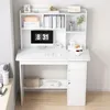 Bureau informatique, bureau avec étagères, bureau blanc Voir les images du produit 17