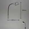 Bettleuchte Bettlampe flexibel Leselampe 1xE27 10W schwarz Produktbild-Vorschau 7