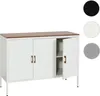 Kommode HWC-L84, Sideboard Schrank Anrichte, 3 Türen Metall Produktbild-Vorschau 9