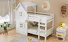 Kinderbett Etagenbett 90x200 cm Hausbett Kiefer-Massivholz Produktbild-Vorschau 8