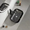 Umyvadlo na desku Černý matný mramor s žilkami Oválná Náhled obrázku produktu 6