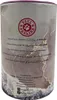 The image shows the side of a cylindrical product container with branding and descriptive text. Produktbild-Vorschau