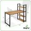 Biurko duże z półkami dąb sękowany do biura 120x60x120 VB6O Podgląd zdjęcia produktu 3
