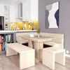 Ecke AKIKO METAL [] met tafel en banken - 168x128 cm, Productafbeelding-voorbeeld 3