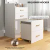 HOMCOM 3 in 1 Schminktisch mit Hocker, Kosmetiktisch mit Produktbild-Vorschau 5