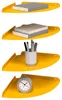 Étagère flottante 4 pcs Jaune moutarde 30 x 30 x 2 cm Voir les images du produit 2