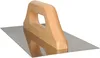 KOTARBAU® Edelstahl 270x130 mm Glättekelle mit Holzgriff Produktbild-Vorschau 4