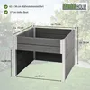 2in1 Hochbeet mit Mährobotergarage Holzoptik 73x79x56 cm Produktbild-Vorschau 2