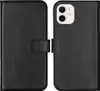 Selencia Echtleder Klapphülle iPhone 12 Mini - Schwarz Produktbild-Vorschau 1