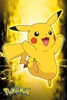 Pikachu with lightning effects and Pokemon logo. Podgląd zdjęcia produktu