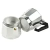A disassembled moka pot on a white background. Produktbild-Vorschau
