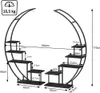 DanDiBo Scaffale per fiori da interno 170 cm di altezza Anteprima dell’immagine prodotto 2