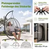 Sekey Hängesessel mit Gestell Hängekorb Sessel Rattan Produktbild-Vorschau 8