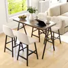 HOMCOM Bartisch mit Barhocker Set, Küchentisch, 5-teilig Produktbild-Vorschau 7