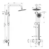 AICA Duschsystem mit Thermostat Duscharmatur Regendusche Produktbild-Vorschau 3