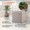 CASARIA® Coffre de rangement en polyrotin 318 L beige avec Voir les images du produit 4