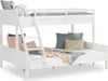 Homestyle4u Etagenbett, Weiß, Liegeflächen 90x200 & 140x200 Produktbild-Vorschau 1