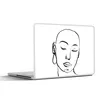 MuchoWow® Laptop Aufkleber Sticker Cover Frau - Schwarz - Produktbild-Vorschau 1