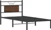 vidaXL Bettgestell ohne Matratze Braun Eiche 90x200 cm Produktbild-Vorschau 2