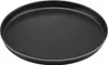 A black round baking tray with a silver rim, shown from a slightly elevated angle against a white background. Produktbild-Vorschau
