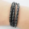 Lederkette Lederband 6 mm Herren Halskette Schwarz / Grau Produktbild-Vorschau 3