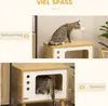 PawHut Katzenhaus, Katzenhütte im TV Design mit Spielball, Produktbild-Vorschau 6