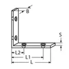 Winkel aus Edelstahl, 46 x 13mm, poliert & rostfrei Produktbild-Vorschau 4