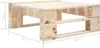 A wooden pallet coffee table with dimensions indicated. Anteprima dell’immagine prodotto