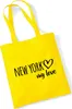 Huuraa Jutebeutel New York my love 10 Liter Yellow Produktbild-Vorschau 1