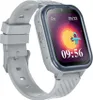 A close-up, studio shot of a grey smartwatch with a blue bezel. Anteprima dell’immagine prodotto