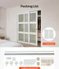 SucceBuy porta scorrevole 1829 mm x 2032 mm (adatta alle Anteprima dell’immagine prodotto 6
