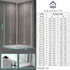 Falttür Duschkabine 80x100x195cm Eckeinstieg Produktbild-Vorschau 3