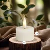 Lot de 8 bougies chauffe-plat LED cire, flamme vacillante, Voir les images du produit 2