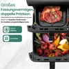 Emerio Dual-Zone Heißluftfritteuse 2500 W – 3,5 L + 6,5 L – Produktbild-Vorschau 4