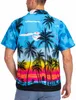 King Kameha Hawaiihemd "Beach" in Türkis Herren Hawaii-Hemd Produktbild-Vorschau 4