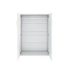 An open white wardrobe with a hanging rod and shelves. Produktbild-Vorschau